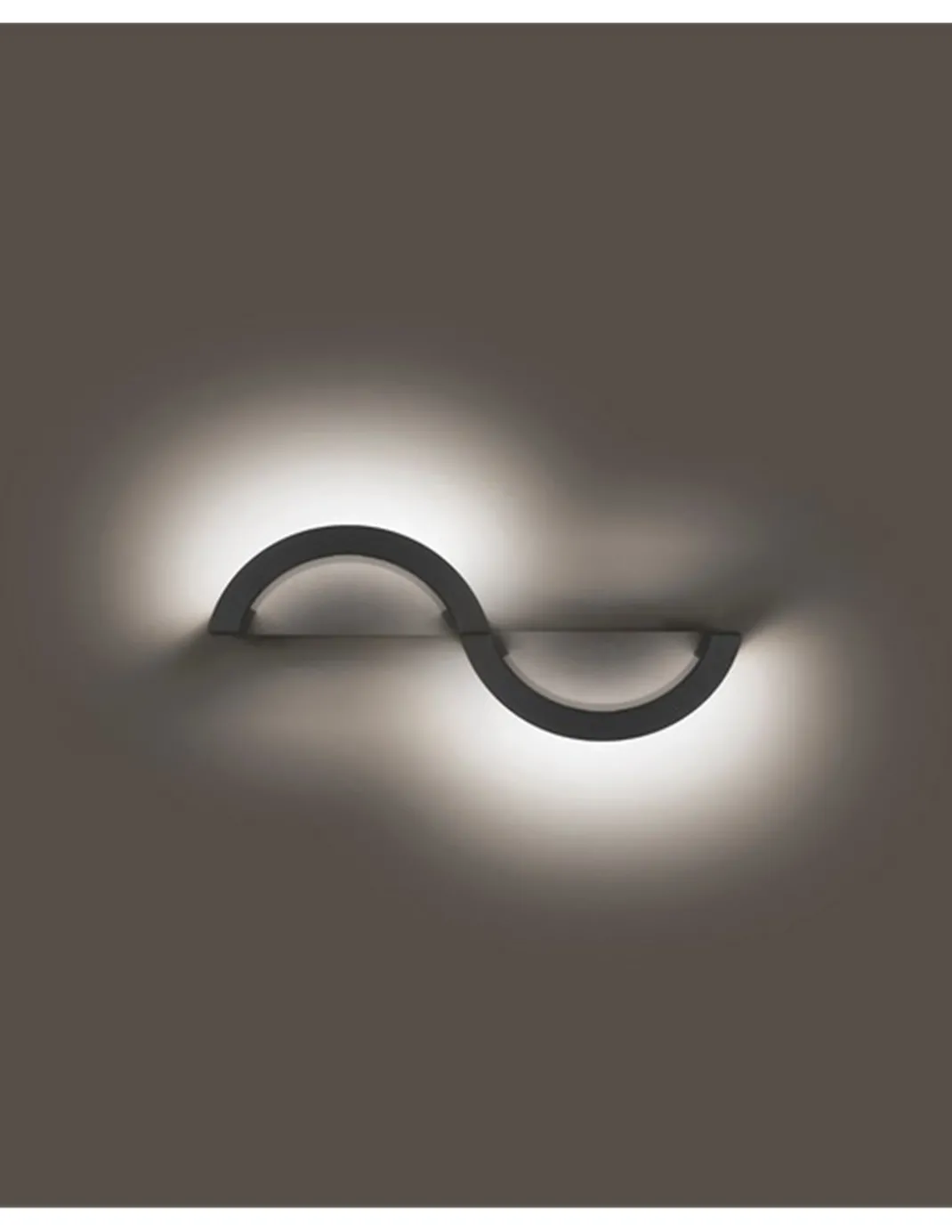 Aplique de pared de exterior Loop - Novolux Lighting - Diseño moderno en negro