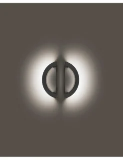 Aplique de pared de exterior Loop - Novolux Lighting - Diseño moderno en negro