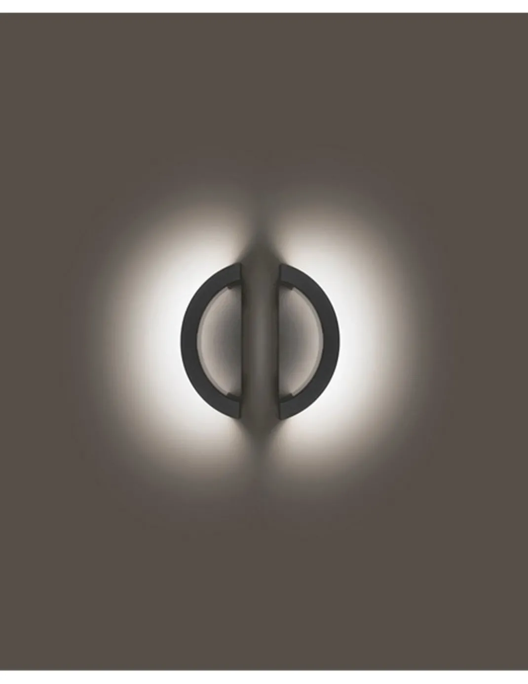 Aplique de pared de exterior Loop - Novolux Lighting - Diseño moderno en negro