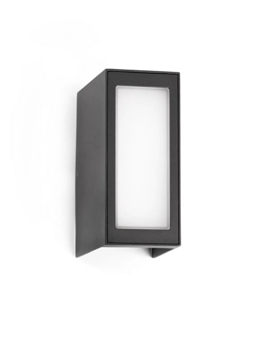 Aplique de pared de exterior Log – Faro – Aluminio gris, IP54, LED 3000K