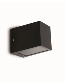 Aplique de pared de exterior Lacre – Faro – Aluminio gris, IP54