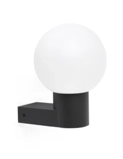 Aplique de pared de exterior Moon – Faro – Aluminio Gris, IP44