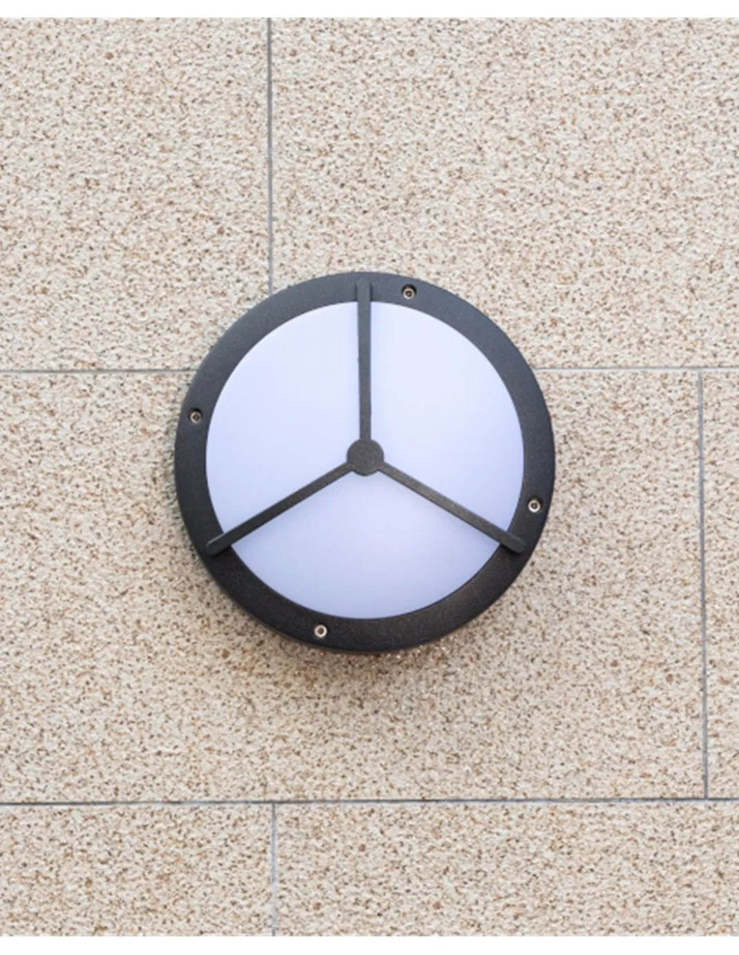 Aplique de pared de exterior Mercedes - Iberlamp - Lámpara redonda en antracita