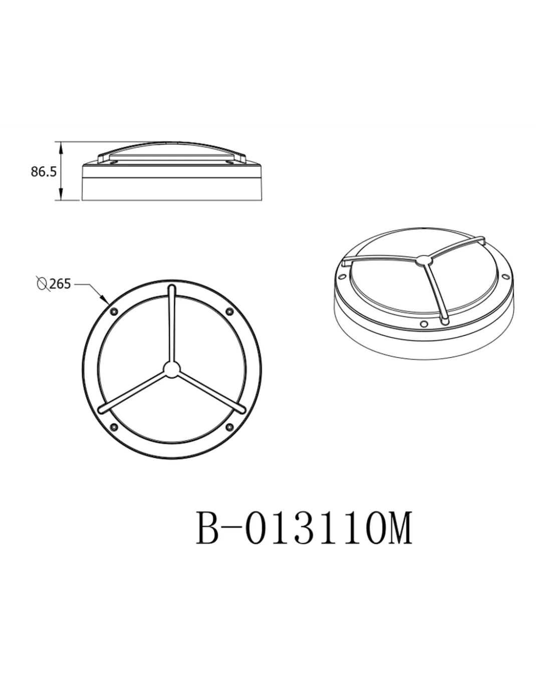 Aplique de pared de exterior Mercedes - Iberlamp - Lámpara redonda en antracita
