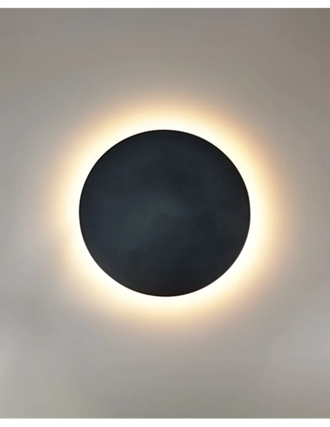 Aplique de pared de exterior Moon - Conalux - Aplique redondo de diseño moderno con luz indirecta
