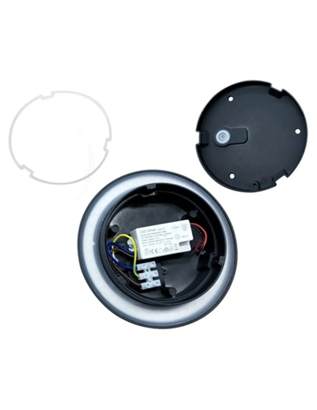 Aplique de pared de exterior Moon - Conalux - Aplique redondo de diseño moderno con luz indirecta