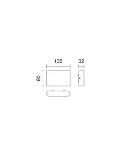 Aplique de pared de exterior Mura - Novolux Lighting - Lámpara LED horizontal
