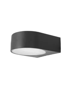Aplique de pared de exterior Mayor – FORLIGHT – Lámpara de aluminio en gris y antracita, E27 15W IP44