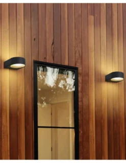 Aplique de pared de exterior Mayor – FORLIGHT – Lámpara de aluminio en gris y antracita, E27 15W IP44