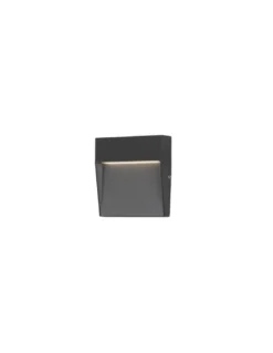 Aplique de pared de exterior Nod – FORLIGHT – Lámpara moderna cuadrada de aluminio, LED 3000K 210 lm, Medidas: 10,5 cm