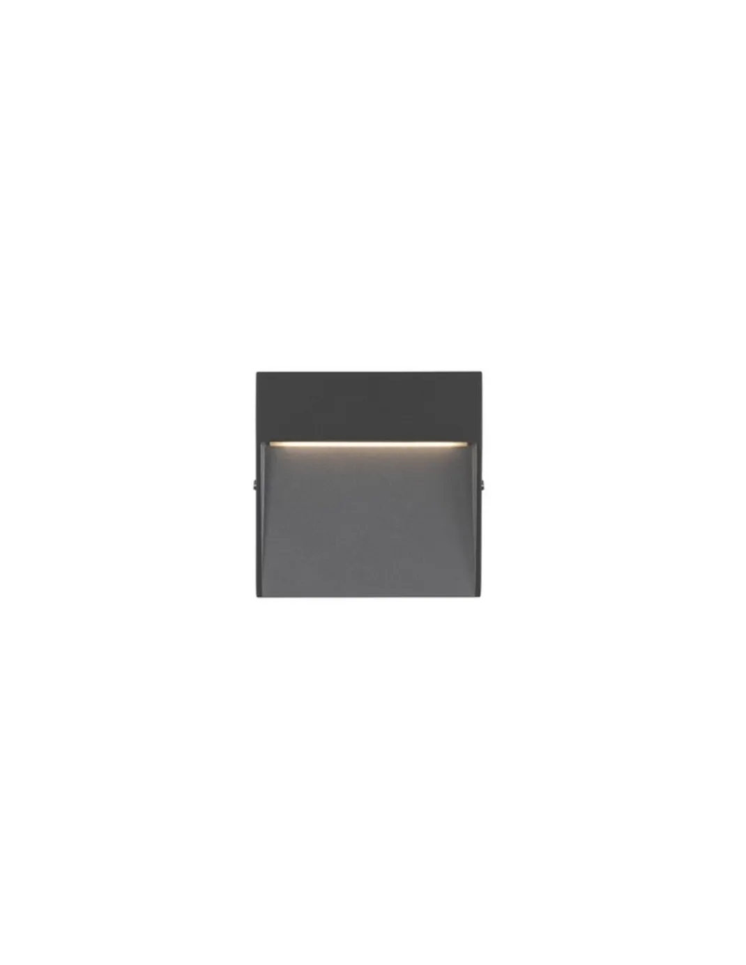 Aplique de pared de exterior Nod – FORLIGHT – Lámpara moderna cuadrada de aluminio, LED 3000K 210 lm, Medidas: 10,5 cm