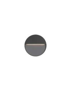 Aplique de pared de exterior Nod – FORLIGHT – Lámpara moderna redondade aluminio, LED 3000K 210 lm, Diámetro: 11 cm