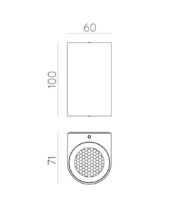 Aplique de pared de exterior Nexo - ACB - Luz LED moderna de pared