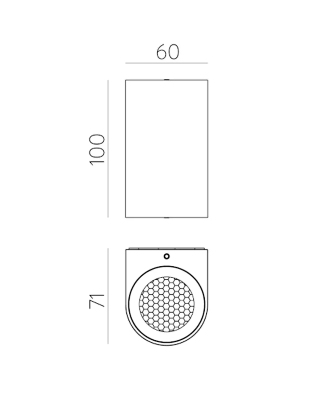 Aplique de pared de exterior Nexo - ACB - Luz LED moderna de pared