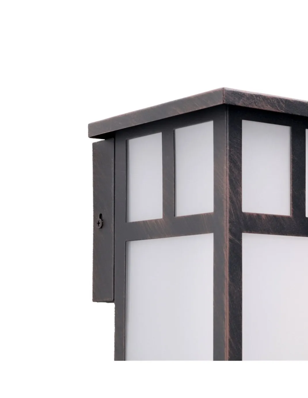 Aplique de pared de exterior Osaka - FORLIGHT - Farol exterior japonés en acero marrón óxido