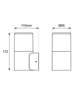Aplique de pared de exterior Palma - Conalux - Lámpara en gris antracita, IP44