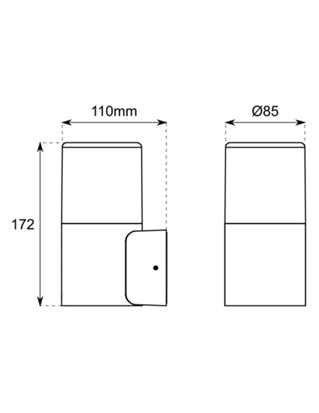 Aplique de pared de exterior Palma - Conalux - Lámpara en gris antracita, IP44