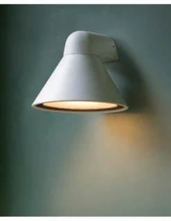 Aplique de pared de exterior Pals – Faro – Lámpara de aluminio en blanco o gris oscuro