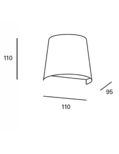 Aplique de pared de exterior Prisma – FORLIGHT – Lámpara moderna negra, Altura: 11 cm, Apto para ambientes salinos