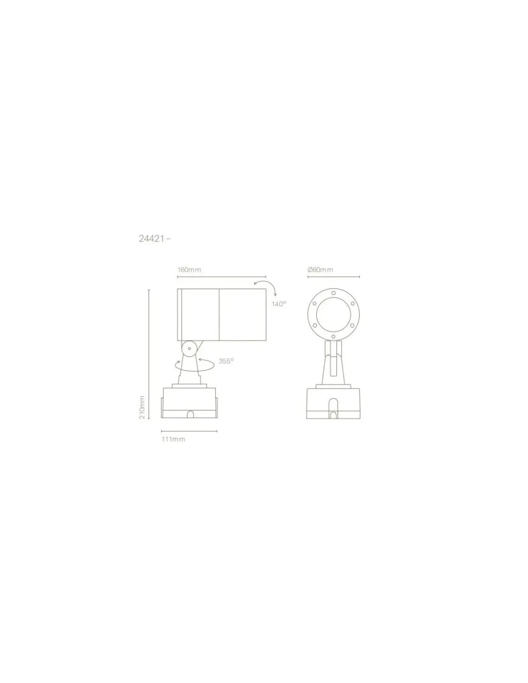 Aplique de pared de exterior Ronda 8 cm – Nexia