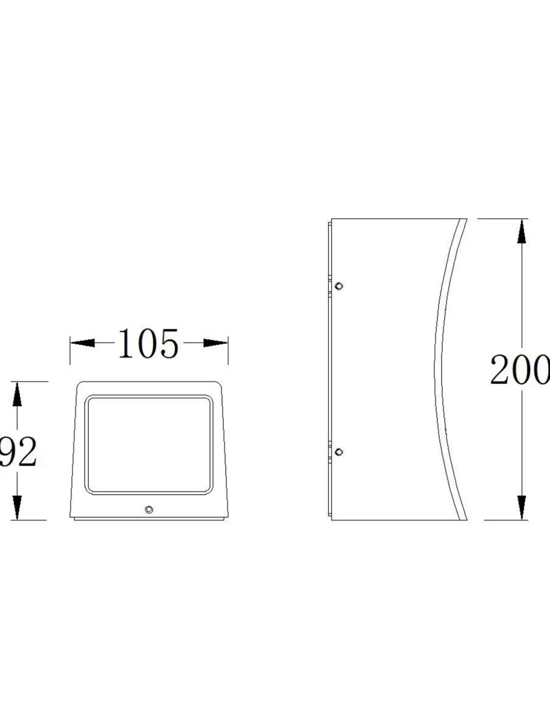 Aplique de pared de exterior Slide - Iberlamp - Lámpara antracita, doble iluminación