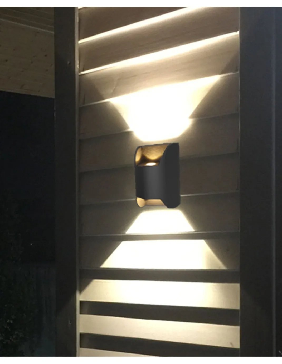 Aplique de pared de exterior Touquet - Iberlamp - Diseño moderno antracita, doble iluminación