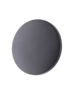 Aplique de pared de exterior Yika – FORLIGHT – Lámpara redonda negra, LED 3000K 690 lm, Diámetro: 16,4 cm