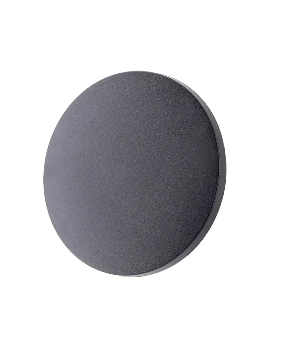 Aplique de pared de exterior Yika – FORLIGHT – Lámpara redonda negra, LED 3000K 690 lm, Diámetro: 16,4 cm