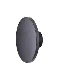 Aplique de pared de exterior Yika – FORLIGHT – Lámpara redonda negra, LED 3000K 690 lm, Diámetro: 16,4 cm