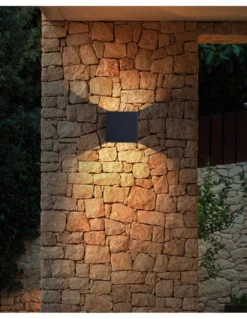 Aplique de pared de exterior Zerouno - Iberlamp - Diseño moderno en antracita