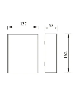 Aplique de pared de exterior Zerouno - Iberlamp - Diseño moderno en antracita