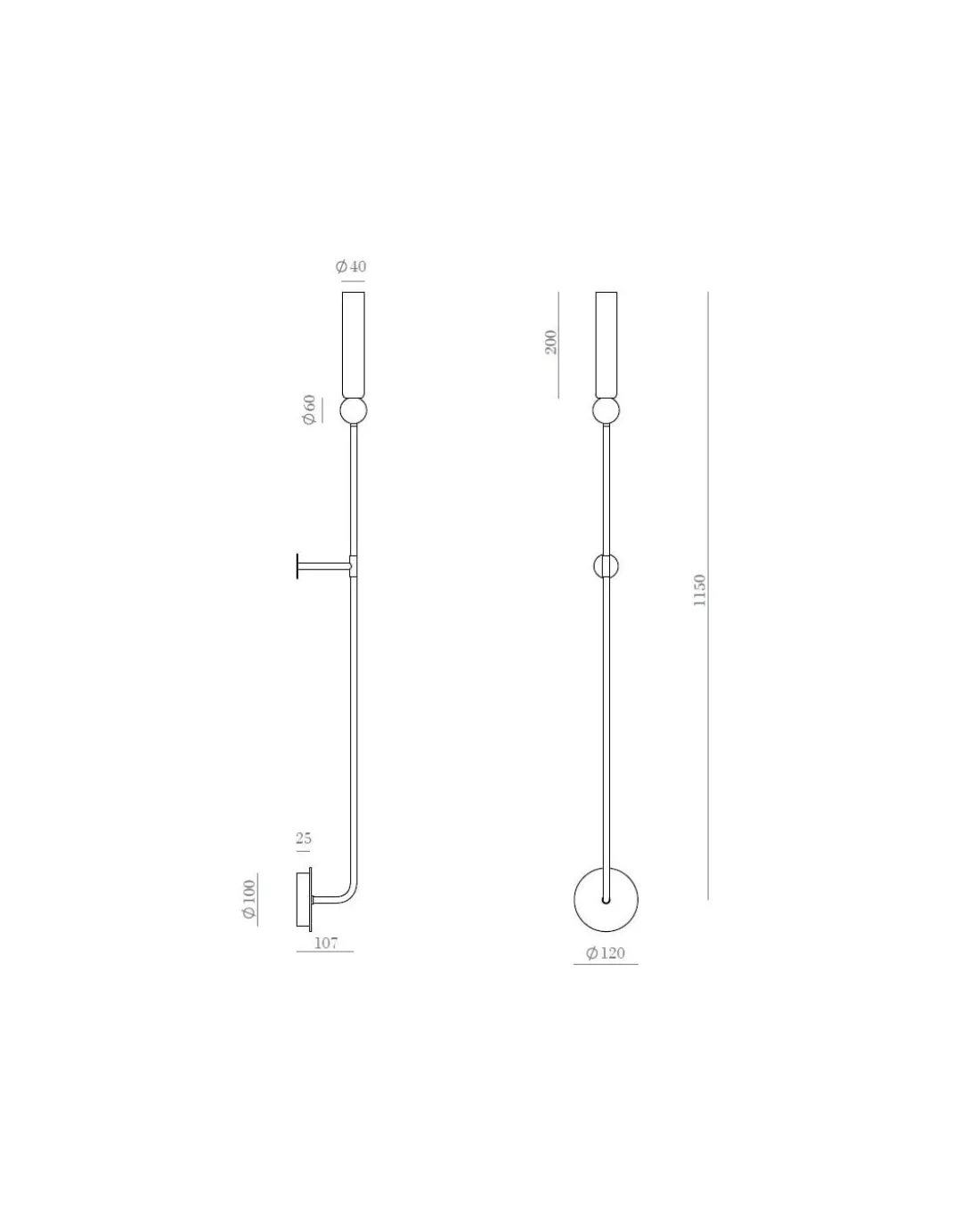 Aplique de pared Delie L - Aromas - Lámpara de mármol, LED 2700K