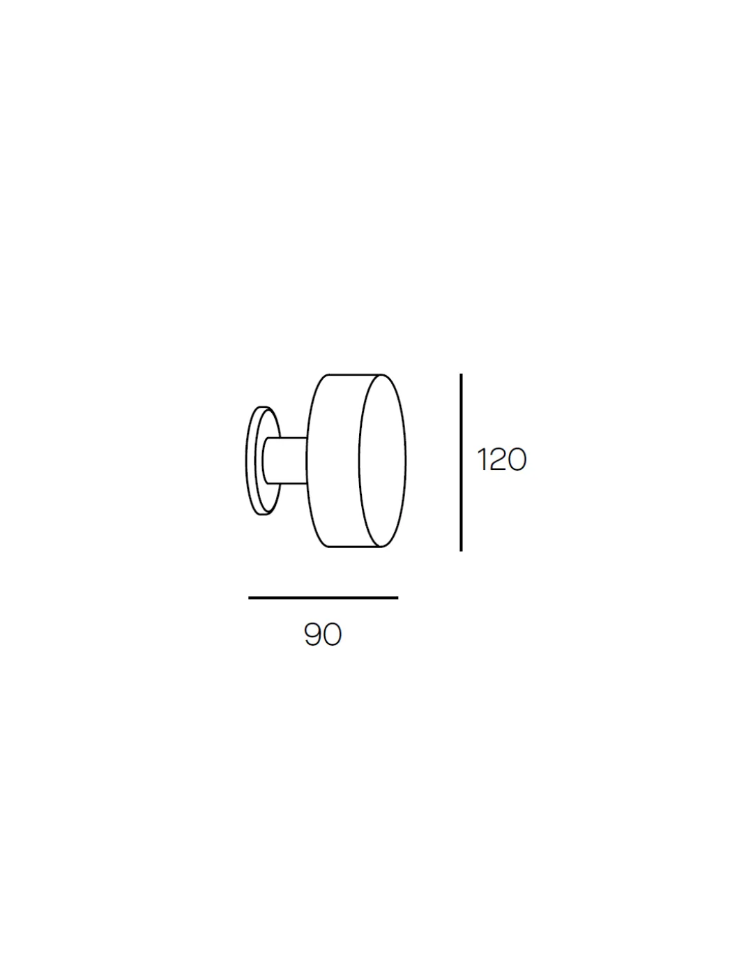 Aplique de pared de metal en 3 colores – Peak - Milán