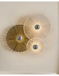 Aplique de pared Disk - Massmi - Lámpara de cuerda trenzada