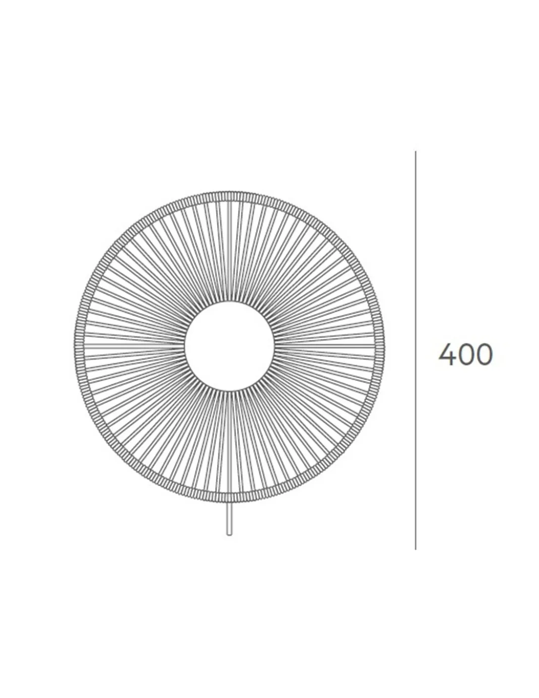 Aplique de pared Disk - Massmi - Lámpara de cuerda trenzada