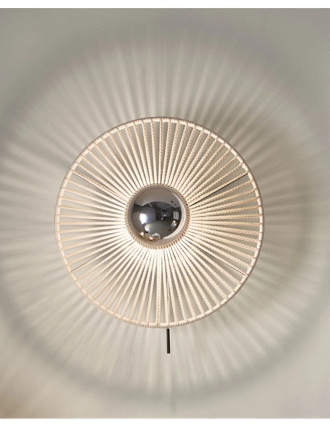 Aplique de pared Disk - Massmi - Lámpara de cuerda trenzada