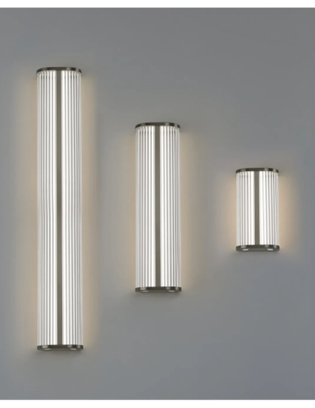 Aplique de pared Diva - ACB - Aplique LED tubular de cristal ideal para baño