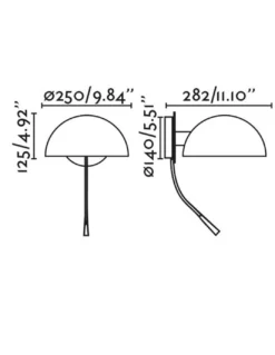 Aplique de pared Dominica – Faro – Lámpara con lector orientable