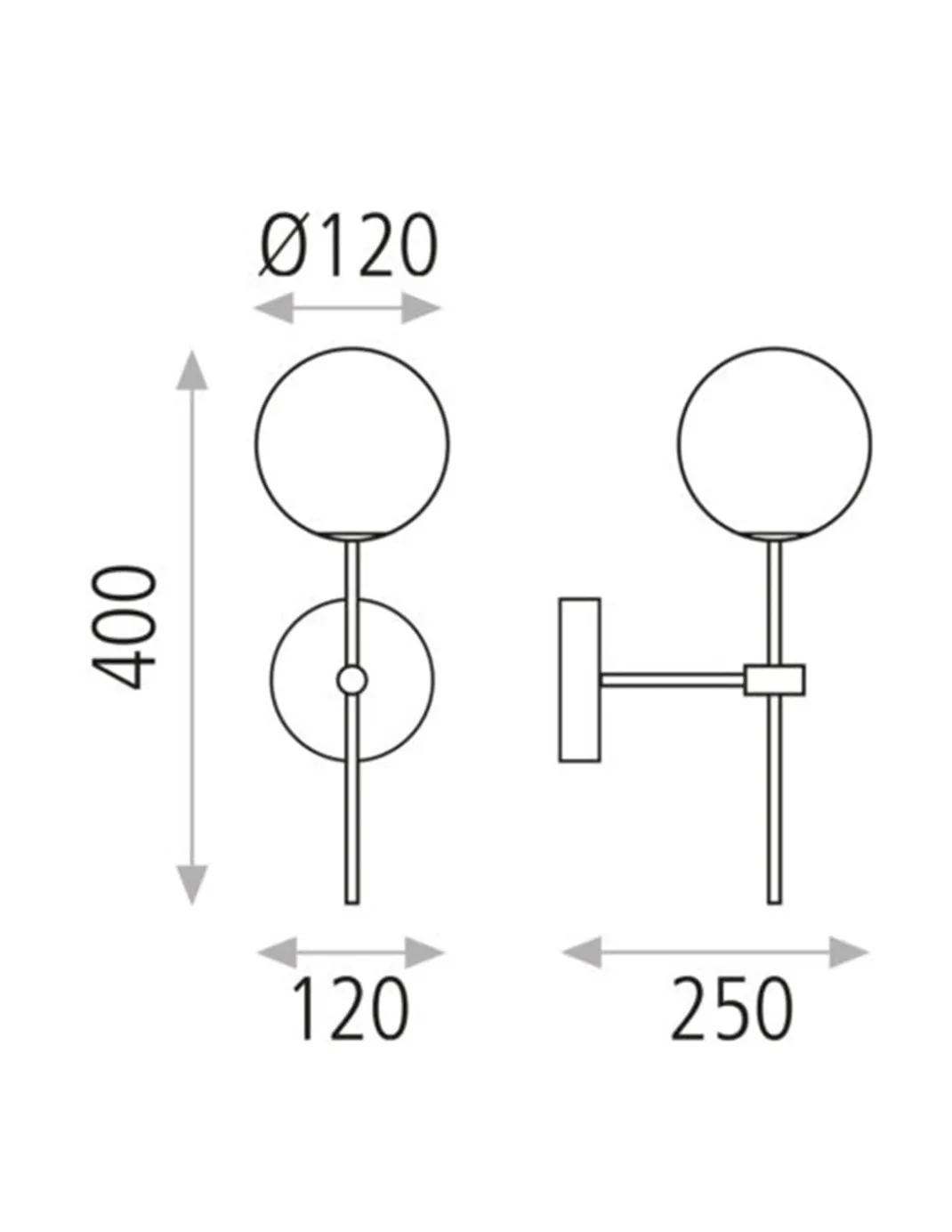 Aplique de pared Doris - ACB - Lámpara decorativa ideal para baño