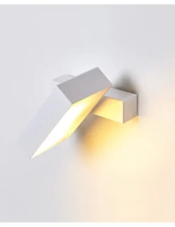 Aplique de pared Dual – Luxcambra – Diseño moderno blanco/negro, Lámpara LED