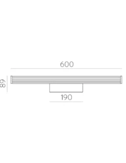Aplique de pared Dune - ACB - Lámpara LED lineal para baño y espejo