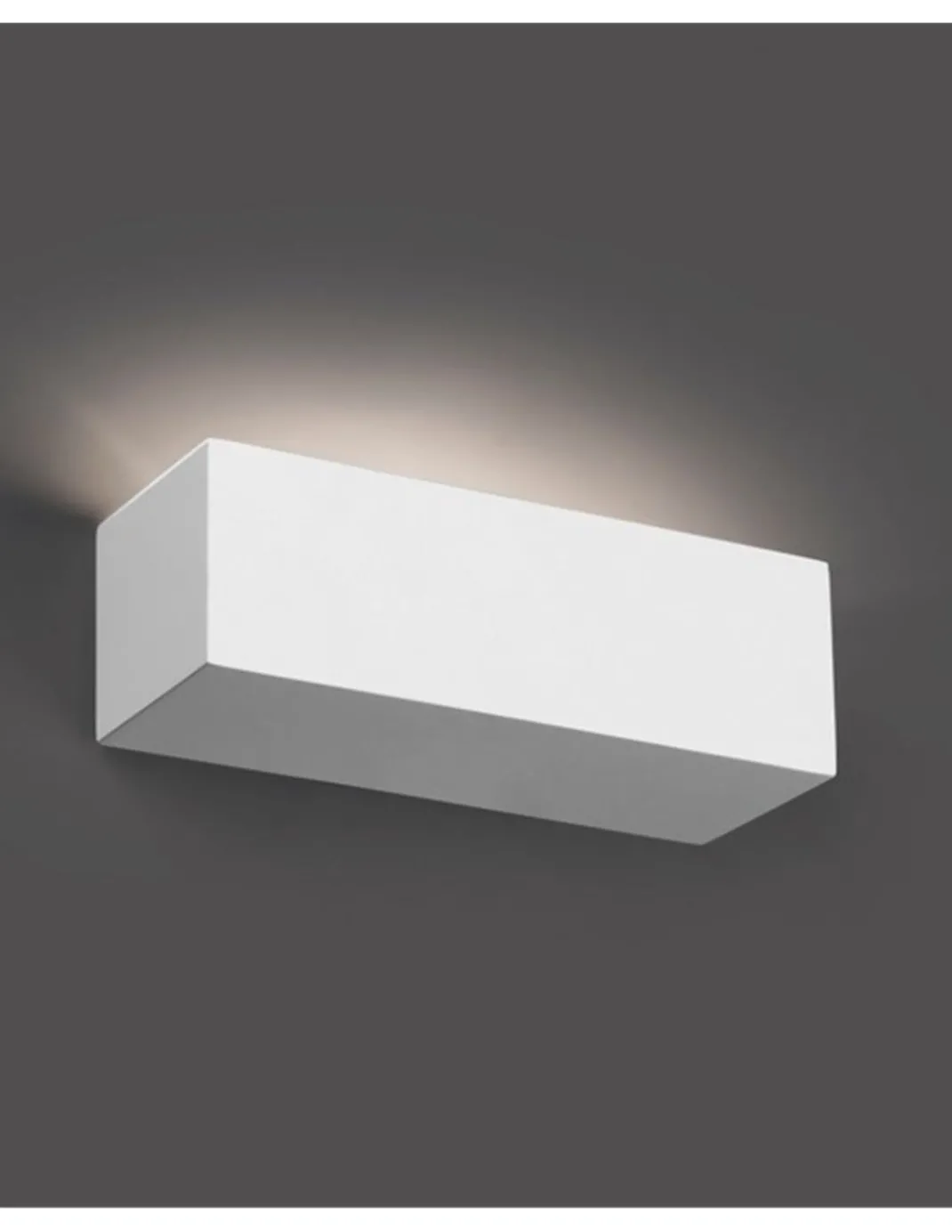 Aplique de pared Eaco – Faro – Lámpara de yeso blanca, G9, 21.8 cm