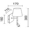 Aplique de pared Eda W - Exo - Novolux Lighting - Lámpara de lectura con pantalla blanca