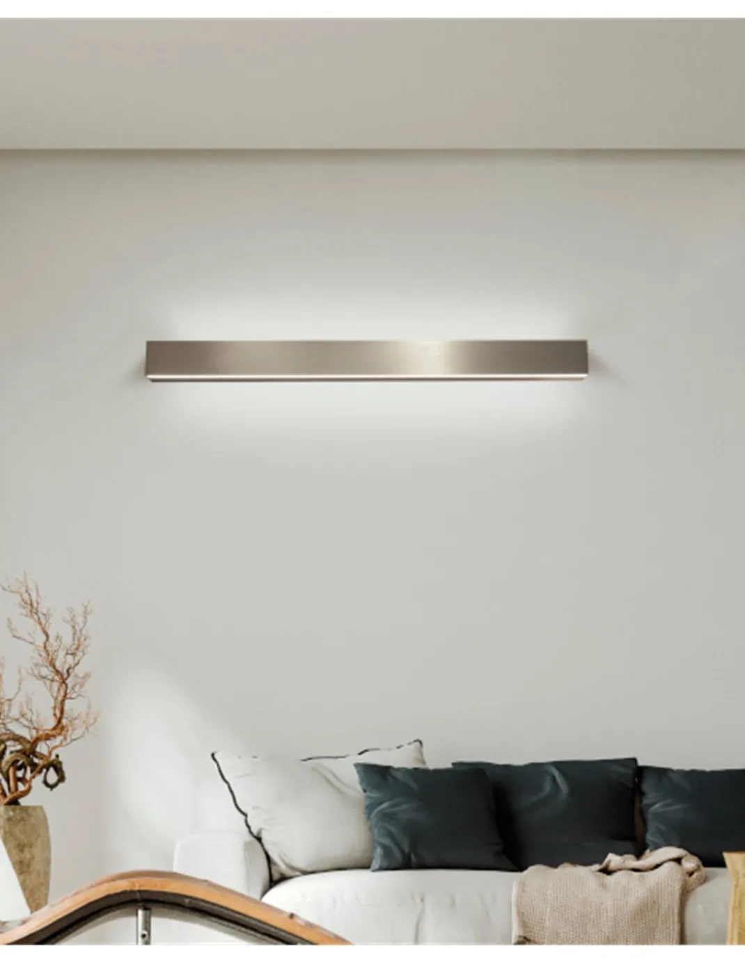 Aplique de pared Elegance - Mantra - Diseño lineal LED, acabado gris pavonado