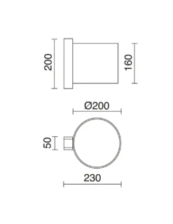 Aplique de pared elegante Compact – Exo – Novolux Lighting