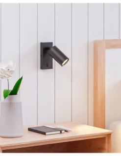 Aplique de pared Era – FORLIGHT – Lámpara de lectura blanca o negra, LED 8W IP20