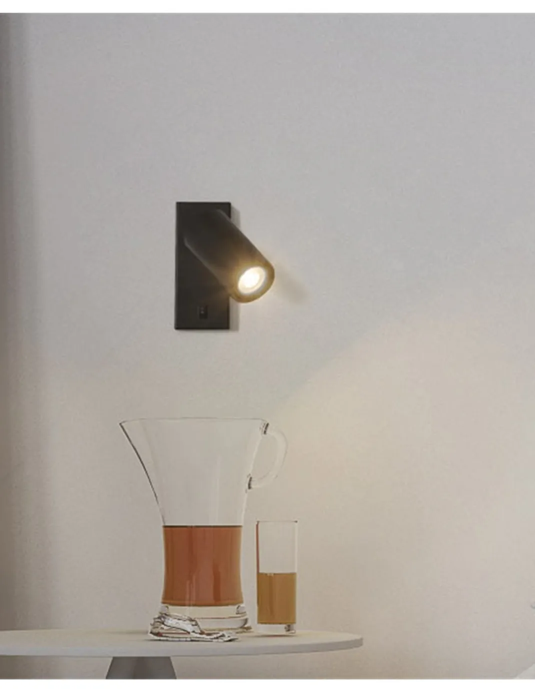 Aplique de pared Era – FORLIGHT – Lámpara de lectura blanca o negra, LED 8W IP20