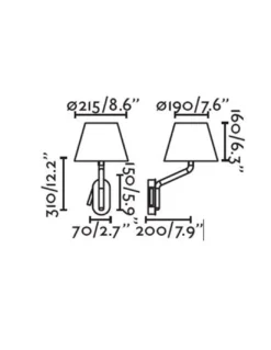 Aplique de pared Eterna Derecho – Faro – Lámpara con lector en 3 colores