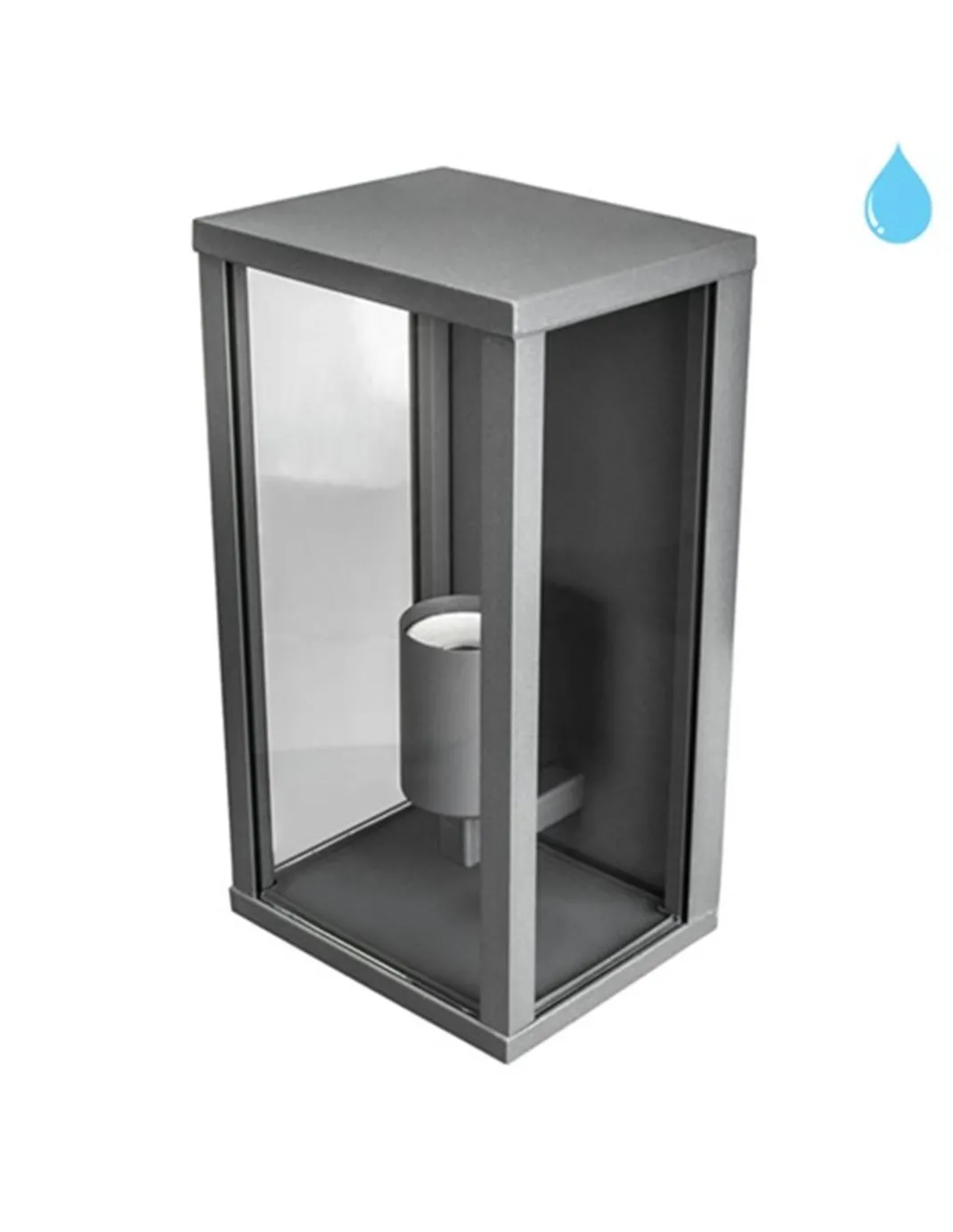 Aplique de pared exterior Candela - Conalux - Lámpara farol en antracita, IP44
