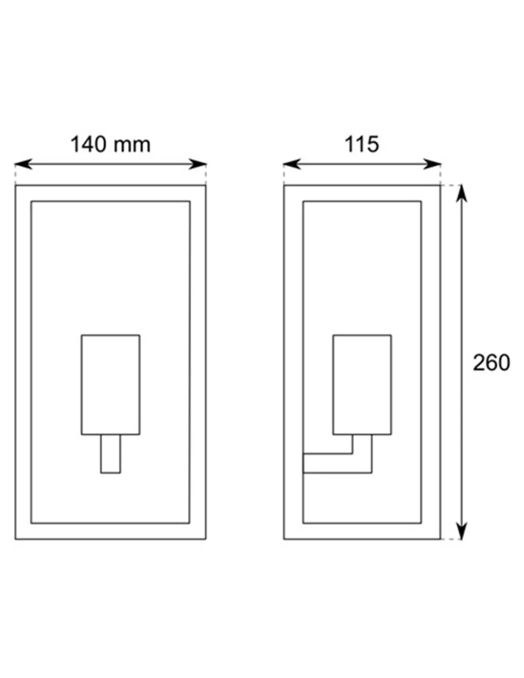 Aplique de pared exterior Candela - Conalux - Lámpara farol en antracita, IP44